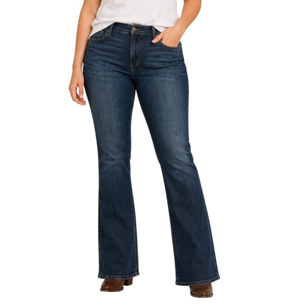 Levis Dark Wash Demi‎ Curve Mid Rise Classic Bootcut Denim Jeans Women's 16/33